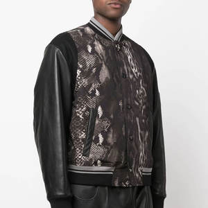 Veste universitaire pour homme de haute qualité, style Letterman, 100% toile de laine, écologique, respirante, logo personnalisé sur le devant - Product Image 3