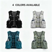 Gilet de course léger personnalisé avec poches multiples et bouteilles souples, respirant pour la course en trail, idéal pour le marathon, OEM ODM
