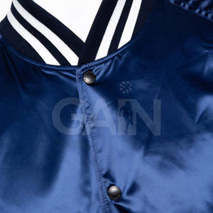 2025 chaqueta de equipo de béisbol de invierno de satén personalizada para adultos y jóvenes chaquetas de letras de satén de talla grande para hombres - Product Image 4