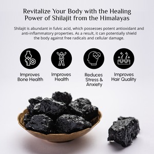 Premium Exporter of Wild <b>Shilajit</b> <b>Resin</b> Wax Herbal Extract GMP Certified 100% Pure Nature Custom Packaging Drum for Health Food - Product Image 6
