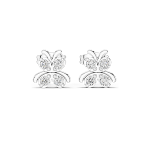 0.36 CT Butterfly Lab Diamond <b>Stud</b> Earrings VVS-VS EF Clarity 18KT, 14KT, 10KT Gold & 925 <b>Silver</b> Rose, Yellow, White Gold - Product Image 1