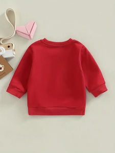 Nueva colección de sudadera para niños pequeños Carta Corazón Manga larga Cuello redondo Tops casuales para salir a la puerta - Product Image 2