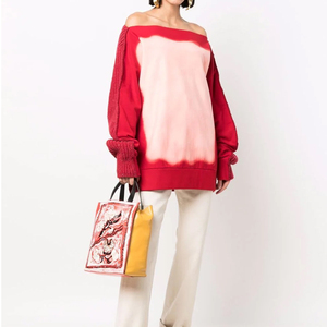 Lady Acid Wash Sweatshirt Fabricant Cotton Pullover Sweaters Oversized Distressed Crewneck Femme - Product Image 2