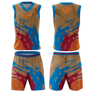 Ensemble de maillots de basket-ball de haute qualité pour hommes impression numérique personnalisable chemise de sport respirante hauts shorts grande taille - Product Image 1