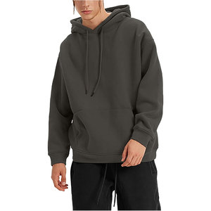 2026 Plus Size Custom Logo Solid 100% Cotton Heavy Weight Fleece Eco-Friendly Unisex Oversized <b>Long</b> Sleeve Winter <b>Hoodie</b> - Product Image 4