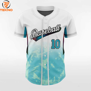 Meilleure vente Tissu doux pour hommes Maillot de baseball imprimé par sublimation Adultes Maillot de l'équipe de baseball Plus Uniformes OEM ODM entretenu - Product Image 1