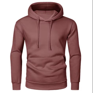 Sweats à capuche d'hiver pour hommes vente en gros 100% coton polaire respirant couleur unie Logo personnalisé Service OEM conception de poche de qualité supérieure - Product Image 1