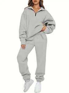Premium Quality Breathable Sweat Suits <b>Top</b> Trending Design Zipper Tracksuits Stylish Casual Wholesale 2 Piece Set - Product Image 3