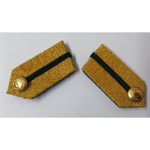 Botones de Vestir de Primera Clase con Trenzado Dorado de 1 Estrella y Clip Trasero, Epaulete Gorget, Parche de Cuello Gorget Dorado con Verde Rusia - Product Image 3