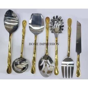 Juego de cubiertos con cuchara y cuchillos con acabado antiguo de cobre de aspecto brillante con asas únicas de diseño elegante a precio competitivo - Product Image 2