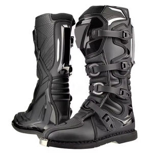Bottes de moto de course sportives en cuir imperméable et respirant pour hommes en gros, nom d'équipe personnalisé, prix bas - Product Image 6