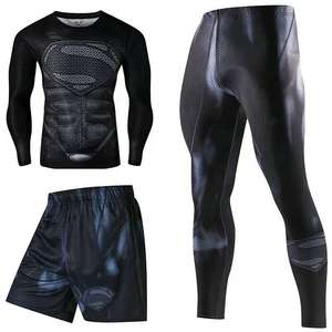 Haute qualité 2 pièces/ensemble séchage rapide hommes Rash Guard Muay Thai lutte MMA BJJ combinaison de boxe vêtements de Sport - Product Image 4