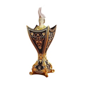 Quemador de aromaterapia de estilo árabe para el hogar y el regalo Quemador Bakhoor decorativo elegante, soporte de incienso de Metal de lujo - Product Image 2