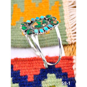 "Handmade Peacock Dahlia & Sterling Silver Cuff Bracelet-Fashion Statement" - Product Image 2