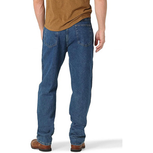 กางเกงเดนิมขาตรงเข้ารูปสำหรับผู้ชายกางเกงยีนส์ยาวถึงข้อเท้าสำหรับฤดูใบไม้ผลิพิมพ์โลโก้ตามสั่ง - Product Image 3