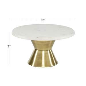 Support à gâteau en marbre blanc de luxe au design tendance et nouveau pour la mise en scène de table de haute qualité, offrant une présentation de desserts - Product Image 2