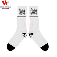 Chaussettes de sport personnalisées avec logo, chaussettes de compression athlétiques, chaussettes de sport respirantes à séchage rapide, en coton/nylon, polaire, pour l'hiver, pour la course à pied