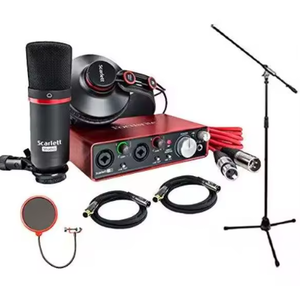 En stock: Interfaz USB Focusrite Scarlett 2i 2 Studio de 2.ª generación y paquete de grabación con Pro Tools, nuevo - Product Image 1