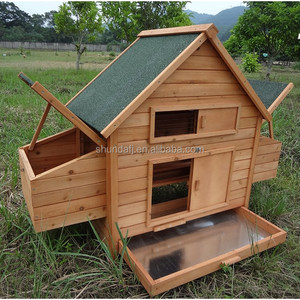 Büyük tavuk evi W/yuvalama kutusu kanatlı kafes SDC002-D ahşap tavuk kümesi açık ahşap Pet House SHUNDA baskı ahşap köpek kulübesi - Product Image 1