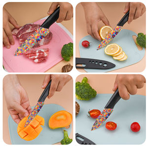 Couteau de chef de qualité supérieure avec revêtement céramique et manche en plastique pour le camping en plein air, livraison rapide en stock - Product Image 4