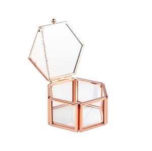 Latest Design Clear Glass and Brass <b>Jewelry</b> Box Handmade Rectangle Shape Ring Earring <b>Necklace</b> <b>Jewelry</b> <b>Boxes</b> - Product Image 2
