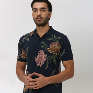 Camiseta de Polo de manga corta personalizada para hombre, cómoda Camiseta de punto elástica transpirable de algodón con estampado antibolitas, informal - Product Image 2
