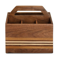 Organisateur de café en bois Cookie Caddy plateau de service avec porte-gobelet organisateur de boisson à la main organisateur de canapé support de Table