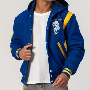 Veste de style universitaire de rue pour hommes de grande taille Veste universitaire Letterman avec logo personnalisé et option de vente en gros pour hommes - Product Image 4