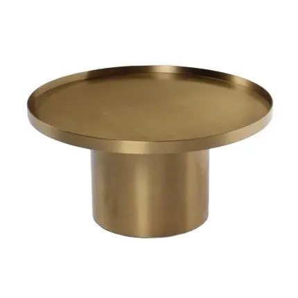Premium-Qualität Neuester Stil Metall Messing Plain Platter Kuchenst änder Mit Säulen basis Gold Galvani siert Für Jubiläums feiern