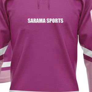 Camiseta de hockey sobre hielo con nombre de equipo personalizable Diseño liso popular Ropa de hockey sobre hielo personalizada Transpirable Impreso personalizado - Product Image 3
