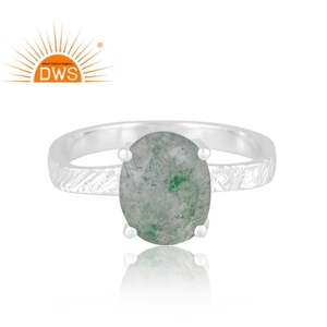 Conception à la main 925 argent Sterling naturel vert fraise Quartz bague en pierres précieuses bijoux personnalisés pour les femmes cadeau pour elle - Product Image 3