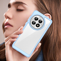Nouvelle coque de protection colorée en acrylique transparent souple TPU avec boutons électroplaqués couleur unie pour OnePlus 13 12