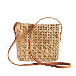 Wholesale Rattan <b>Bags</b> Bali Woven Handmade Round Designer <b>Straw</b> Shoulder <b>Crossbody</b> Rattan <b>Bags</b> Made in Vietnam - Product Image 2