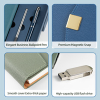 Carnet de notes A5 personnalisé avec logo, couverture rigide en PU, triple pliage, agenda professionnel avec boucle carrée en métal et fermeture magnétique, cadeau