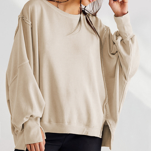 เสื้อสเวตเตอร์เปิดไหล่เปิดไหล่สำหรับผู้หญิงเสื้อสเวตเตอร์ผ้าวูลเปิดไหล่โอเวอร์ไซซ์สำหรับฤดูหนาว - Product Image 1