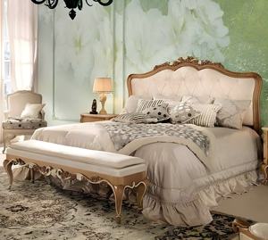 Juego de dormitorio King de madera de teca maciza europea de lujo, cama cómoda tallada a mano clásica, 2 mesitas de noche, banco, hogar tradicional - Product Image 2