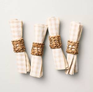High quality sea grass <b>cloth</b> napkins ring seagrass straw napkin rings <b>table</b> decor centerpiece - Product Image 6