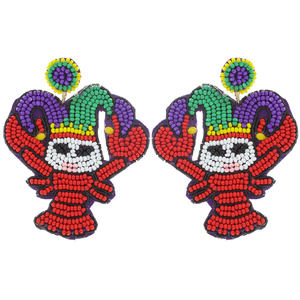 Pendientes de Festival de Diseño intrincado con bordado de cuentas hecho con cuentas de vidrio 100% para mujeres avanzadas de moda - Product Image 4