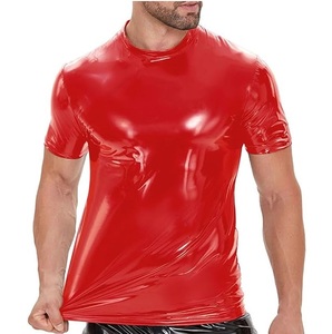 เสื้อยืดหนังแท้แบรนด์ส่วนตัวสำหรับผู้ชาย ปักโลโก้ตามสั่ง แขนปกติ หนังเรียบ ทรงปกติ ผ้าแคนวาส ระบายอากาศได้ดี - Product Image 5