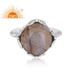 Anillo ajustable de piedras preciosas de labradorita Natural de plata esterlina oxidada más vendido, joyería personalizada para mujer, regalo para ella - Product Image 2