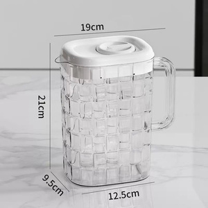 Carafe à eau froide en plastique de 2 L pour limonade, idéale pour l'été, la maison, les festivals en extérieur, avec système de pression, pour le stockage au réfrigérateur - Product Image 6