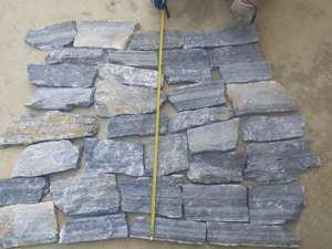 Azulejo <span class=keywords><strong>de</strong></span> pared suelto gris azul irregular <span class=keywords><strong>de</strong></span> <span class=keywords><strong>piedra</strong></span> <span class=keywords><strong>de</strong></span> pila <span class=keywords><strong>seca</strong></span> <span class=keywords><strong>de</strong></span> cara dividida Natural <span class=keywords><strong>de</strong></span> estilo moderno con acentos <span class=keywords><strong>de</strong></span> óxido para paredes exteriores - Product Image 3