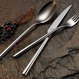 Ensemble de couverts en métal à tête incurvée pour servir des desserts, des collations, des apéritifs et des restaurants gastronomiques - Product Image 2