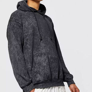 Custom Logo High Quality Pullover Man Vintage Distressed Hoodie 100pcs Mens Hoodies Wholesale Custom Embroidery Hooded - Product Image 2