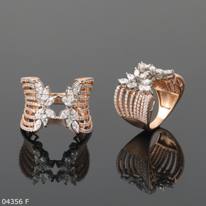 แหวนเพชร D'VINS JEWELS ทองคำแท้ 14K ชุบทองคำชมพู เพชรทรงกลมเจียระไนแบบบริลเลียนท์ สำหรับผู้หญิง เหมาะสำหรับเป็นของขวัญหมั้นและงานแต่งงาน - Product Image 1