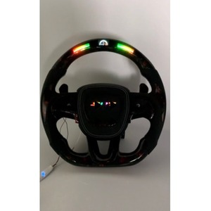 Volante de Fibra de Carbono de Venta Rápida con Luces LED Forjado para Sedanes de Alto Rendimiento y Muscle Cars 2015-2025 - Product Image 1