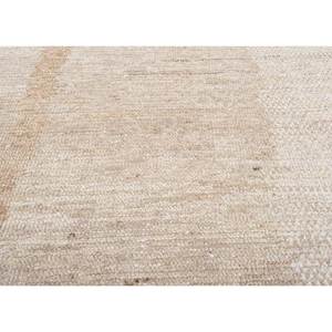 พรมขนสัตว์ถักมือสีน้ำตาลเบจลายทางแบบนามธรรมสไตล์อัฟกันสำหรับห้องนั่งเล่น พรมรูปทรงสี่เหลี่ยมผืนผ้าสำหรับห้องโถง-รุ่น IA-1845 - Product Image 3