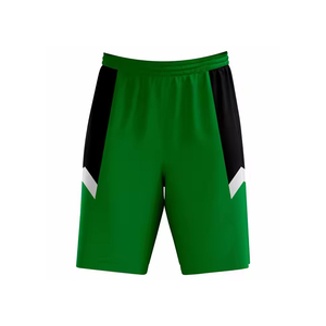 Pantalones cortos de malla verde y negra en blanco para hombre de verano, pantalones cortos de fitness transpirables y sostenibles para hombre - Product Image 1