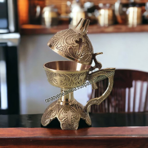 ที่วางธูปทองเหลืองขายดีที่สุด ขนาด 11x14 ซม. เป็นมิตรกับสิ่งแวดล้อม ทนทาน จัดส่งรวดเร็ว ดีไซน์โดดเด่น สำหรับบุคฮูร์ ใช้ในบ้าน - Product Image 3