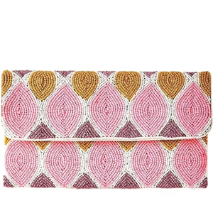 Sac à bandoulière élégant et fantaisiste avec broderie de perles, motif floral léopard, avec bijoux, artisanat personnalisé, design magnifique en provenance d'Inde - Product Image 2